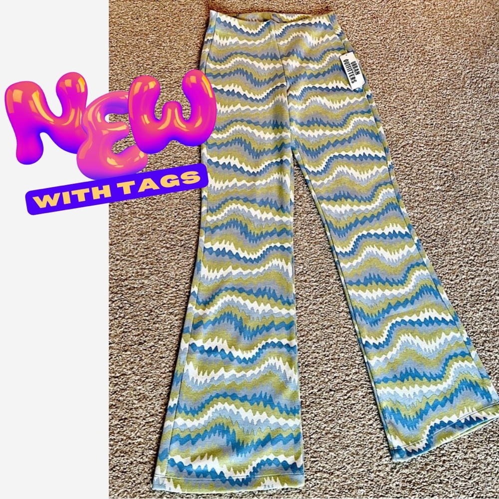 Urban Outfitters Groovy Bryn Pull On Patterned Pants | Size Small